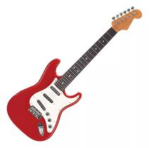 Guitarra Eletrônica Infantil Brinquedo Rock Star Art Brink Vermelha