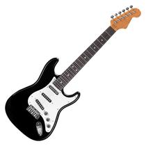 Guitarra Eletrônica Infantil com Luz e Som 6 Cordas de Aço Alça Ajustável Brinquedo Musical Educativo