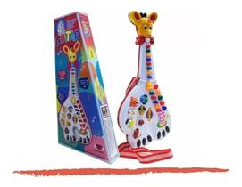 Guitarra Girafa Brinquedo Infantil Com Luz e Sons Animais