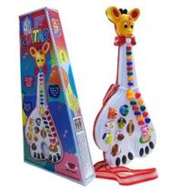 Guitarra Girafa Musical Com Sons de Bichos e Luzes 26 Teclas - Diversão Interativa!