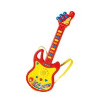 Guitarra Infantil Brinquedo Musical Microfone Som Luz Presente Criança - Pais & Filhos
