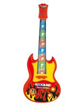 Guitarra infantil c/ luz e som barato led - pais e filhos