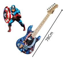 Guitarra Infantil Capitão America Avengers Marvel Kids