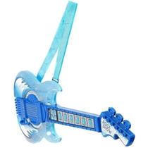 Guitarra Infantil com Microfone Rock Show com Luzes e Som Azul DM Toys Guitarra Infantil com Microfone Rock Show com Luzes e Som Azul DM Toys