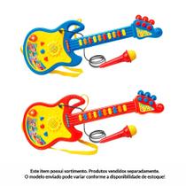 Guitarra Infantil com Microfone - Sortido - DM Toys Guitarra Infantil com Microfone - Sortido - DM Toys