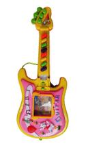 Guitarra Infantil Musical Colorida Com Luz e Sons Diversos - 958 Rosa - Lotus