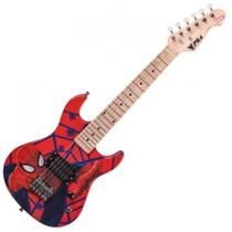 Guitarra Infantil PHX GMS-K1 Homem Aranha Linha Marvel Stratocaster