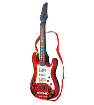 Guitarra infantil premium led e som instrumento criança