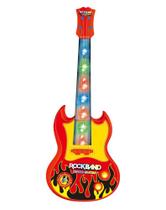 Guitarra Infantil Rock Band Com Músicas E Luzes Coloridas