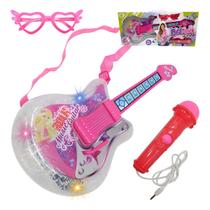 Guitarra Infantil Rosa Com Efeitos Sonoros
