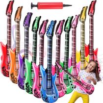Guitarra inflável Vetory 36cm Rock Star 80s 90s Party x12