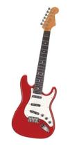 Guitarra Musical Art Brink Elétrica Show Rock Star Infantil Vermelha
