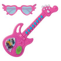 Guitarra Musical Com Óculos Brinquedo Infantil Mini Guitarrinha Com Som