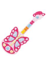 Guitarra Musical Infantil Borboleta Com Luz A Pilha