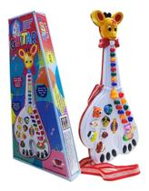 Guitarra Musical Infantil Girafa 26 Teclas Sons E 10 Músicas