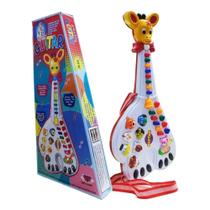 Guitarra Musical Infantil Girafa 26 Teclas Sons E 10 Músicas