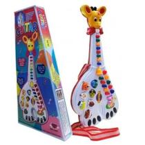 Guitarra Musical Infantil Girafa 26 Teclas Sons E 10 Músicas