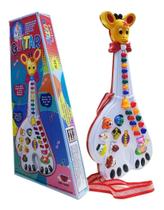 Guitarra Musical Infantil Girafa 26 Teclas Sons E 10 Musicas