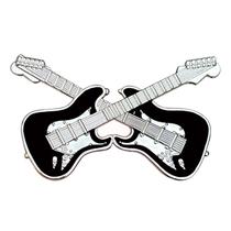 Guitarra Rock & Roll Belt Buckle Guitarras elétricas cruzadas em liga