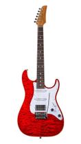 Guitarra Seizi Katana Musashi Plus Hss Rw Quilted Ruby Red