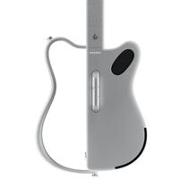 Guitarra sem cordas LAVA GENIE Sampler com alto-falante branco Guitarra sem cordas LAVA GENIE Sampler com alto-falante branco