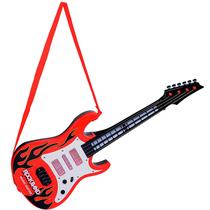 Guitarra Star Com Som E Luz Vermelha - Art Brink