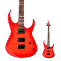 Guitarra Super Strato Flamed Waldman WM320F RDB Red Burst