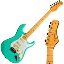 Guitarra Tagima Stratocaster TG-540 LF Escudo Branco Surf Green