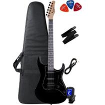 Guitarra Tagima Superstrato TG-520 BK Preto + Capa + Correia + P10 + Afinador + Palhetas