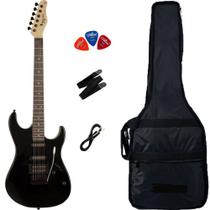 Guitarra Tagima TG-510 Black Escala Escura + Capa Luxo + Correia + P10 + Palhetas