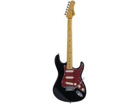 Guitarra Tagima TG-530 BK C/TT TW Series Stratocaster Preta C/ Escudo Tortoise e Escala Clara