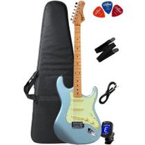 Guitarra Tagima TG-530 Lake Placid Blue + Capa + Correia + P10 + Afinador + Palhetas Guitarra Tagima TG-530 Lake Placid Blue + Capa + Correia + P10 + Afinador + Palhetas