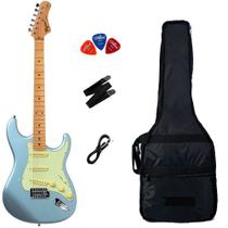 Guitarra Tagima Woodstock Strato TG-530 Azul Lake Blue + Capa Luxo + Correia + P10 + Palhetas