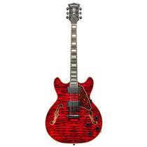 Guitarra Waldman GHO220Q RD Semi Hollow Red