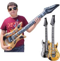 Guitarras infláveis Zugar Land Rock Gold e Silver 42"