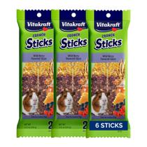 Guloseima de cobaia Vitakraft Crunch Sticks Wild Berry 6 palitos