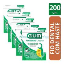Gum - 200 Flossers Original (fio Dental Com Cabo)