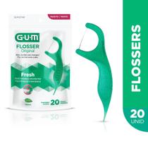 GUM Fio Dental com cabo Flosser Fresh 20 UN. Menta Original Individual