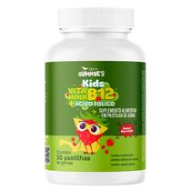 Gummies Kids Vitamina B12 Ácido Fólico Sabor Morango Gummies Kids Vitamina B12 Ácido Fólico Sabor Morango