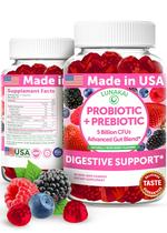 Gummies Lunakai Prebiotic + Probiótico 5 bilhões de CFUs 60 ct