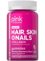 Gummies Pink Hair Skin & Nails - Suplemento para Mulheres (60 Unidades)
