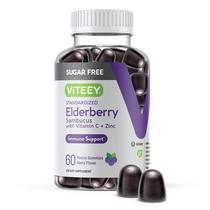 Gummies Viteey Sambucus Elderberry + Zinco e vitamina C 60 ct Gummies Viteey Sambucus Elderberry + Zinco e vitamina C 60 ct