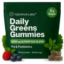 Gummies VYBRANCE LABS Daily Greens veganas sem açúcar 120g Gummies VYBRANCE LABS Daily Greens veganas sem açúcar 120g