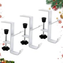 Guojanfon Juego de 3 Soportes Metálicos Blancos para Calcetas Navideñas