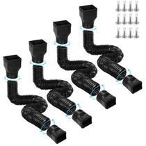 Gutter Downspout Extensions Gutterlix, pacote com 4, extensível de 21 a 67 cm