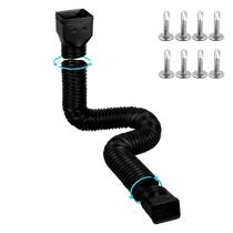 gutterant 1 pacote de extensões para calha e tubo de descida para drenagem de água da chuva, diâmetro de 4”, extensor flexível espessado e ajustável de 21" a 67" (preto) gutterant 1 pacote de extensões para calha e tubo de descida para drenagem de água da chuva, diâmetro de 4”, extensor flexível espessado e ajustável de 21" a 67" (preto)
