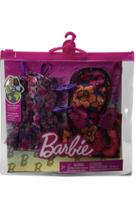 Gwf04 barbie roupas e acessorios girl power tema floral hjt35 matel (43029)