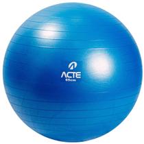 Gym Ball para Pilates com Bomba de Ar Azul 65cm Acte