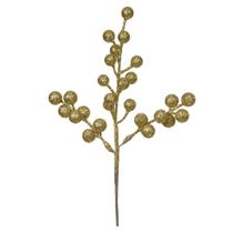 H.PICK NATAL BERRY C/GLITTER (DOURADO) 25cm - Florarte