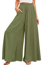 H2309 Calça Solta Larga Comfy Pantalona Amarração Básica Jl123